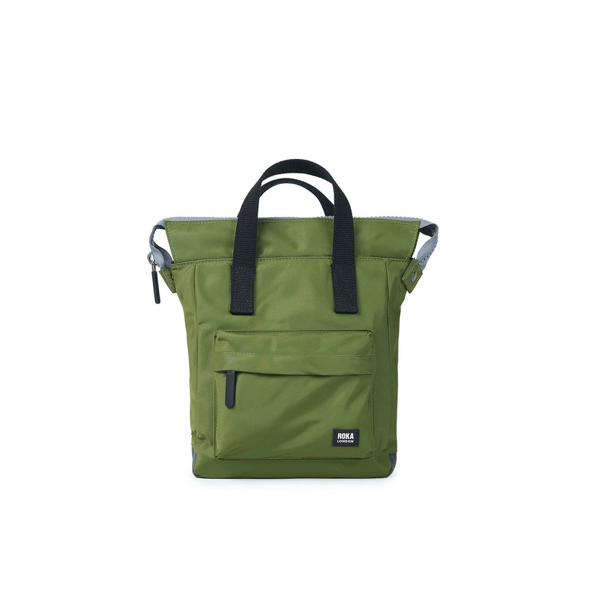 Roka London Black Label, Bantry B Small Rucksack, Avocado (Sustainable Nylon)