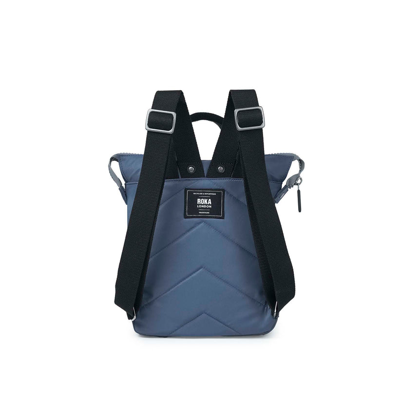 Roka London Black Label, Bantry B Small Rucksack, Burnt Blue (Sustainable Nylon)