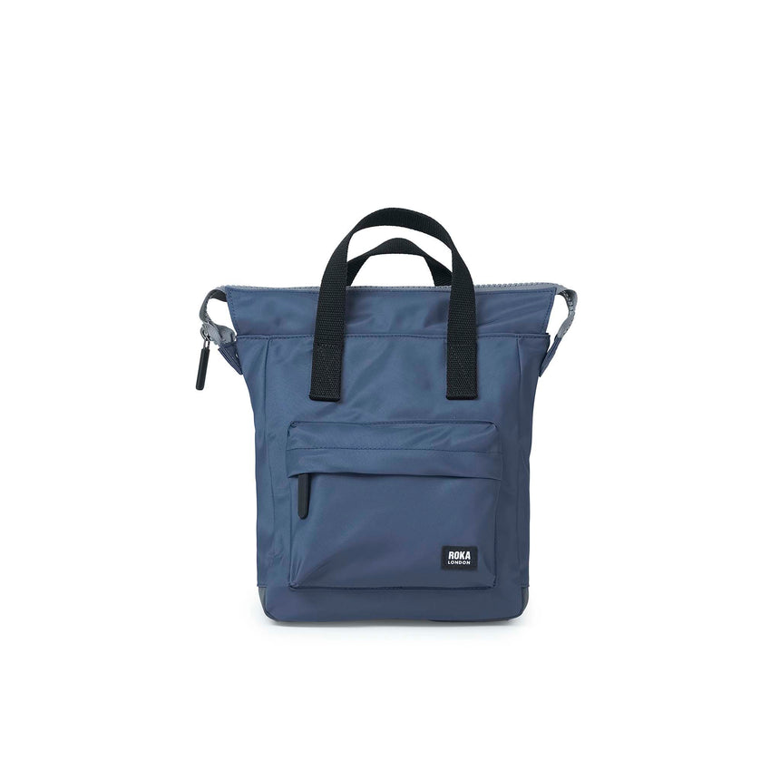 Roka London Black Label, Bantry B Small Rucksack, Burnt Blue (Sustainable Nylon)