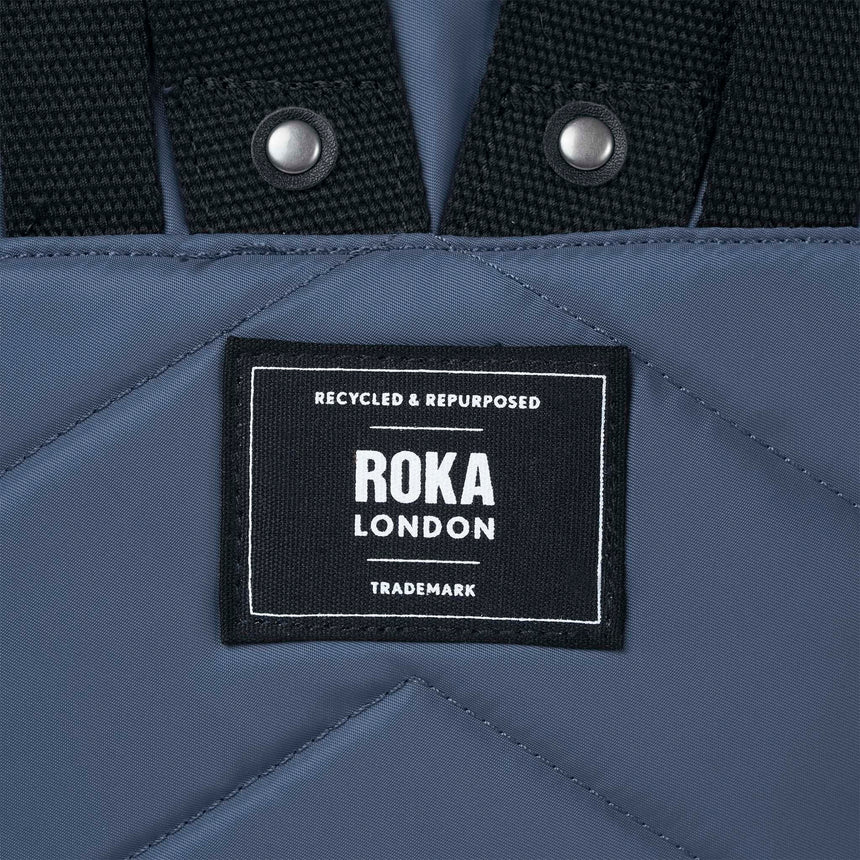 Roka London Black Label, Bantry B Small Rucksack, Burnt Blue (Sustainable Nylon)