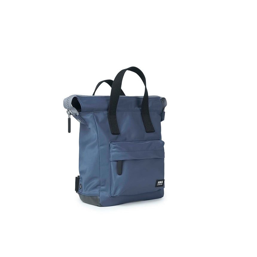 Roka London Black Label, Bantry B Small Rucksack, Burnt Blue (Sustainable Nylon)