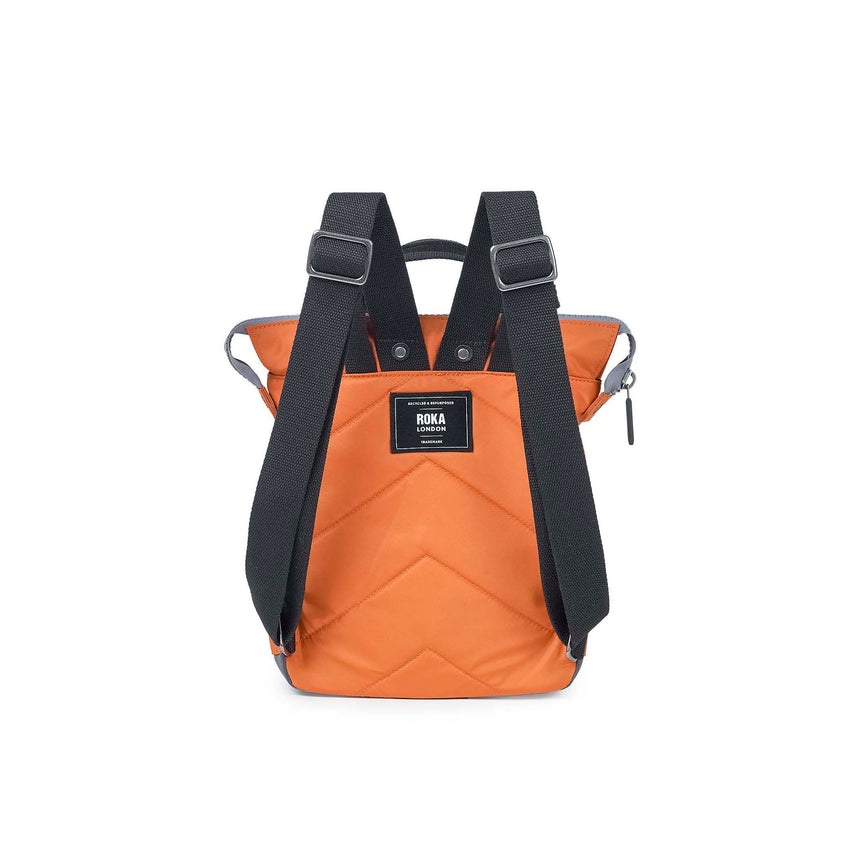 Roka London Black Label, Bantry B Small Rucksack, Burnt Orange (Sustainable Nylon)