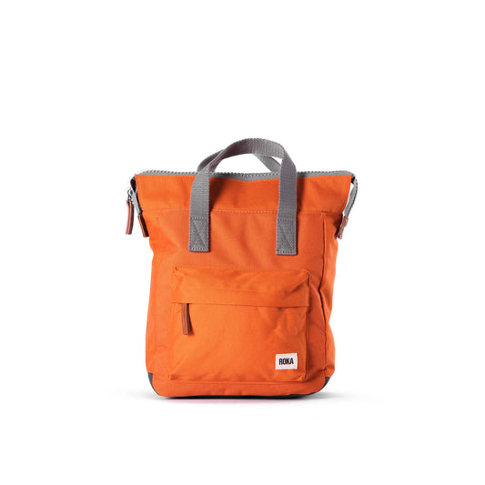 Roka London Bantry B Small Rucksack, Atomic Orange (Sustainable Canvas)