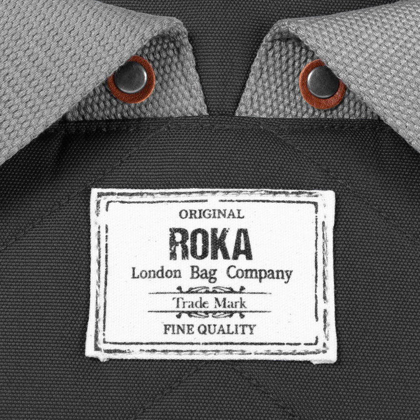 Roka London Bantry B Small Rucksack, Carbon (Sustainable Canvas)