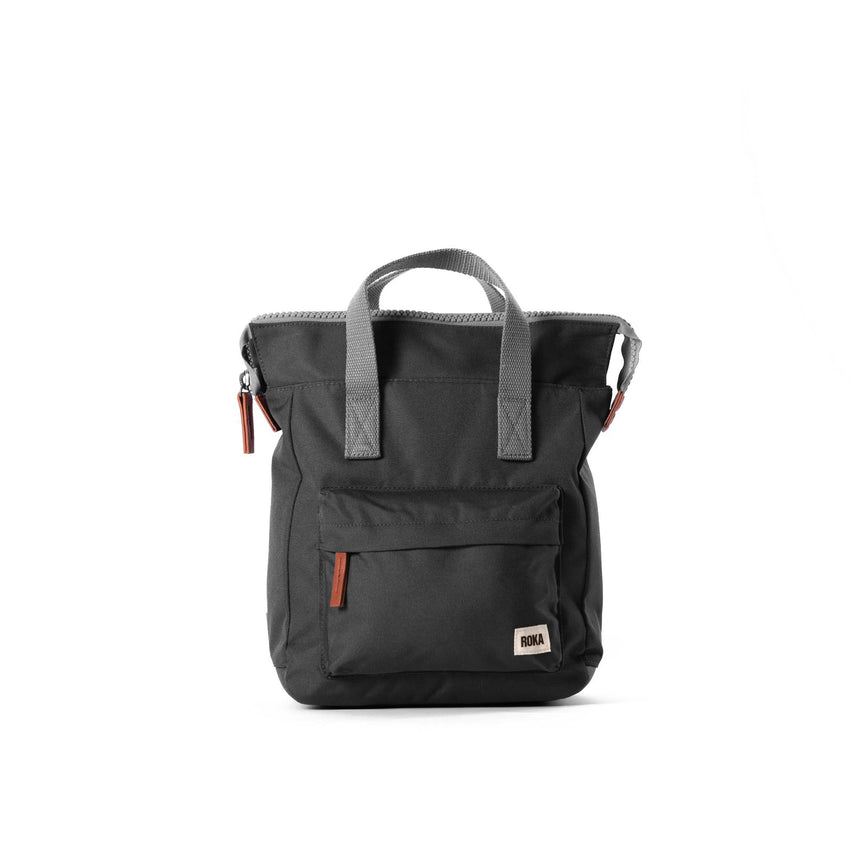 Roka London Bantry B Small Rucksack, Carbon (Sustainable Canvas)