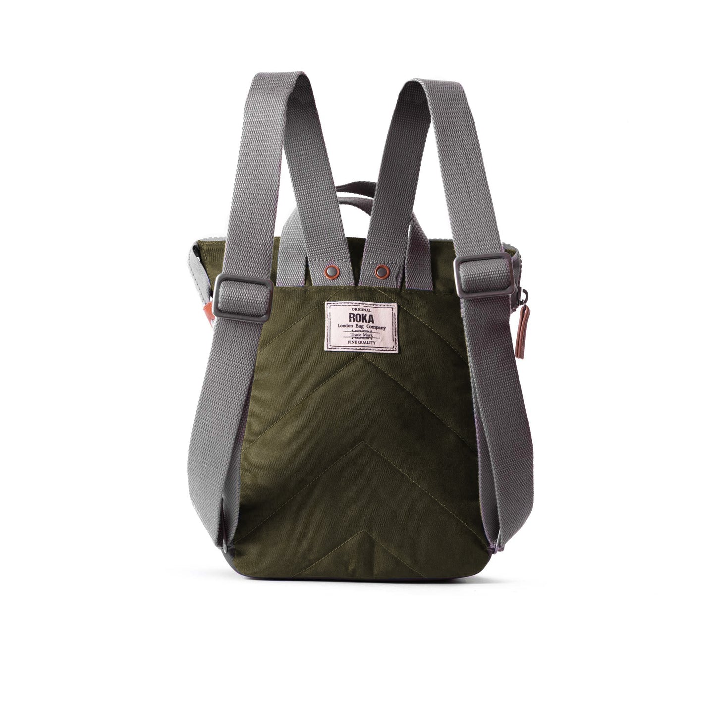 Roka London Bantry B Small Rucksack, Moss (Sustainable Canvas)