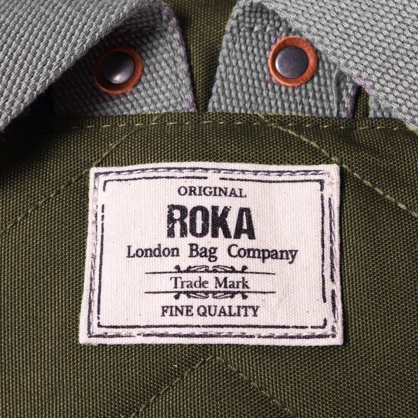 Roka London Bantry B Small Rucksack, Moss (Sustainable Canvas)