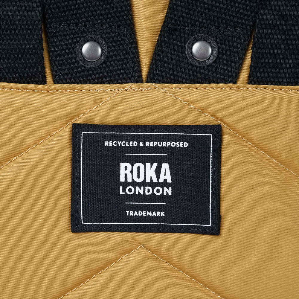Roka London Black Label, Bantry B Small Rucksack, Corn (Sustainable Nylon)
