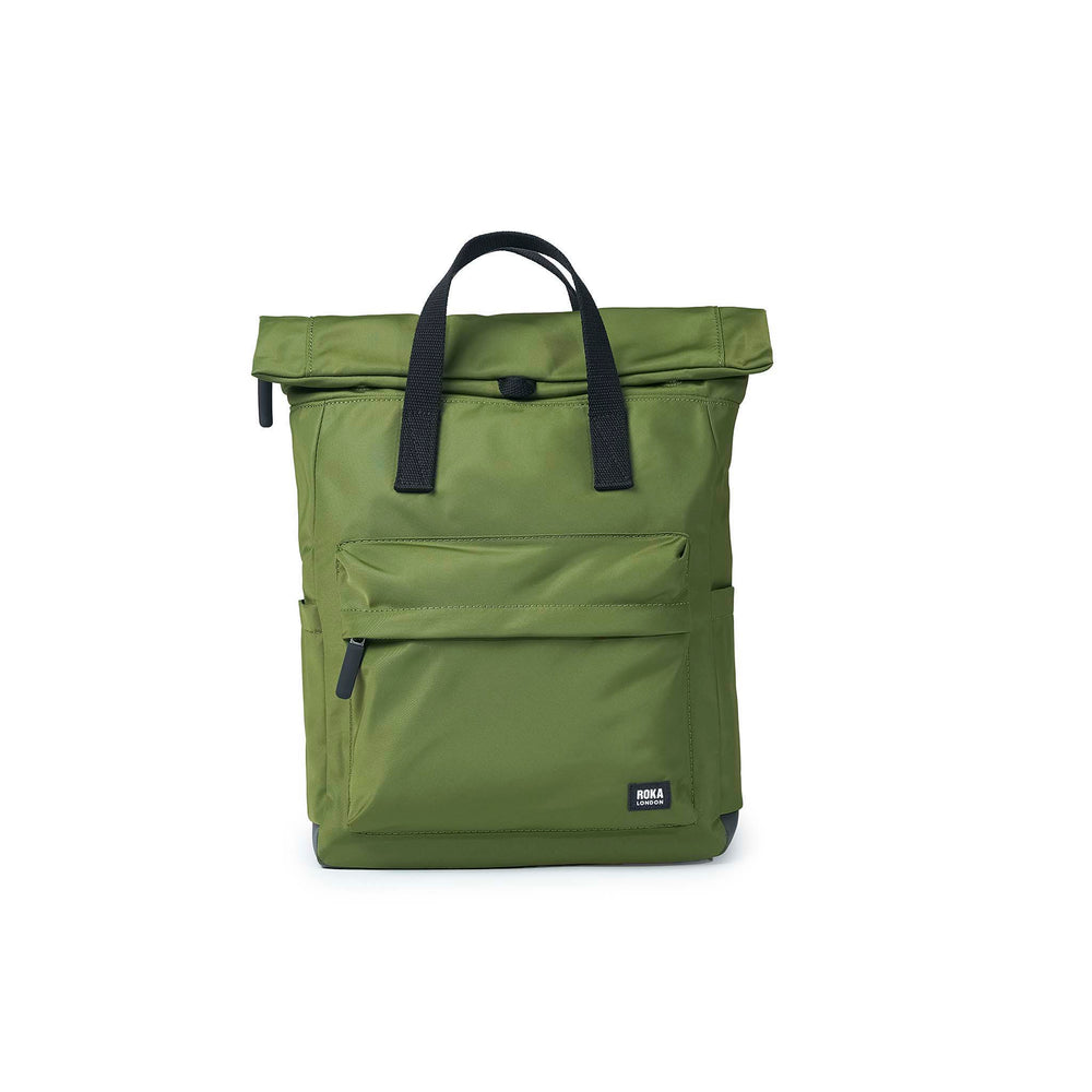 Roka London Black Label, Canfield B Medium Rucksack, Avocado (Sustainable Nylon)