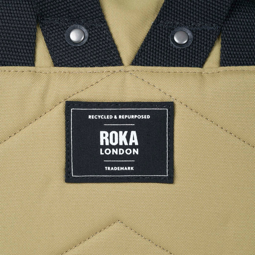 Roka London Black Label, Canfield B Rucksack, Khaki (Sustainable Canvas)