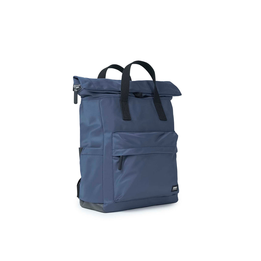 Roka London Black Label, Canfield B Medium Rucksack, Burnt Blue  (Sustainable Nylon)