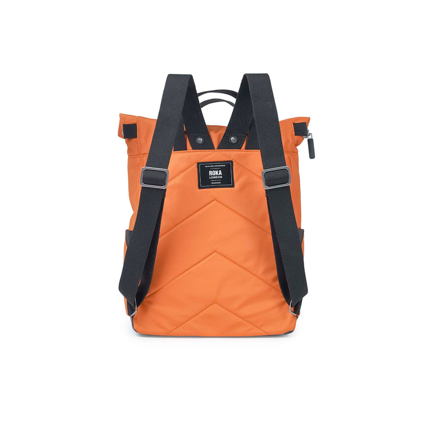 Roka London Black Label, Canfield B Medium Rucksack, Burnt Orange (Sustainable Nylon)