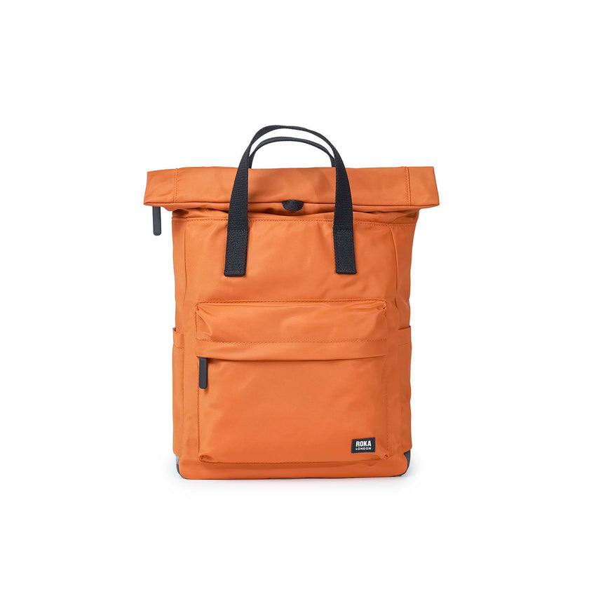 Roka London Black Label, Canfield B Medium Rucksack, Burnt Orange (Sustainable Nylon)