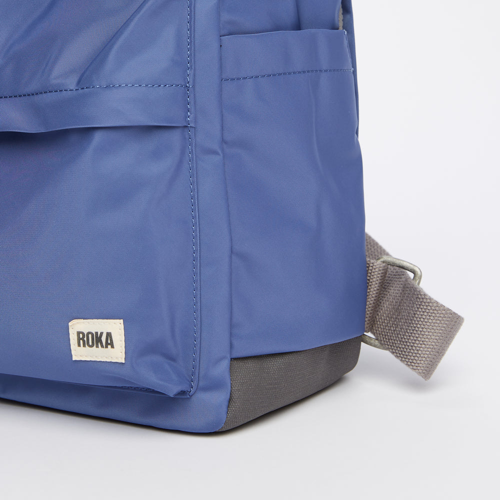 Roka London Canfield B Sustainable Nylon Rucksack, Burnt Blue