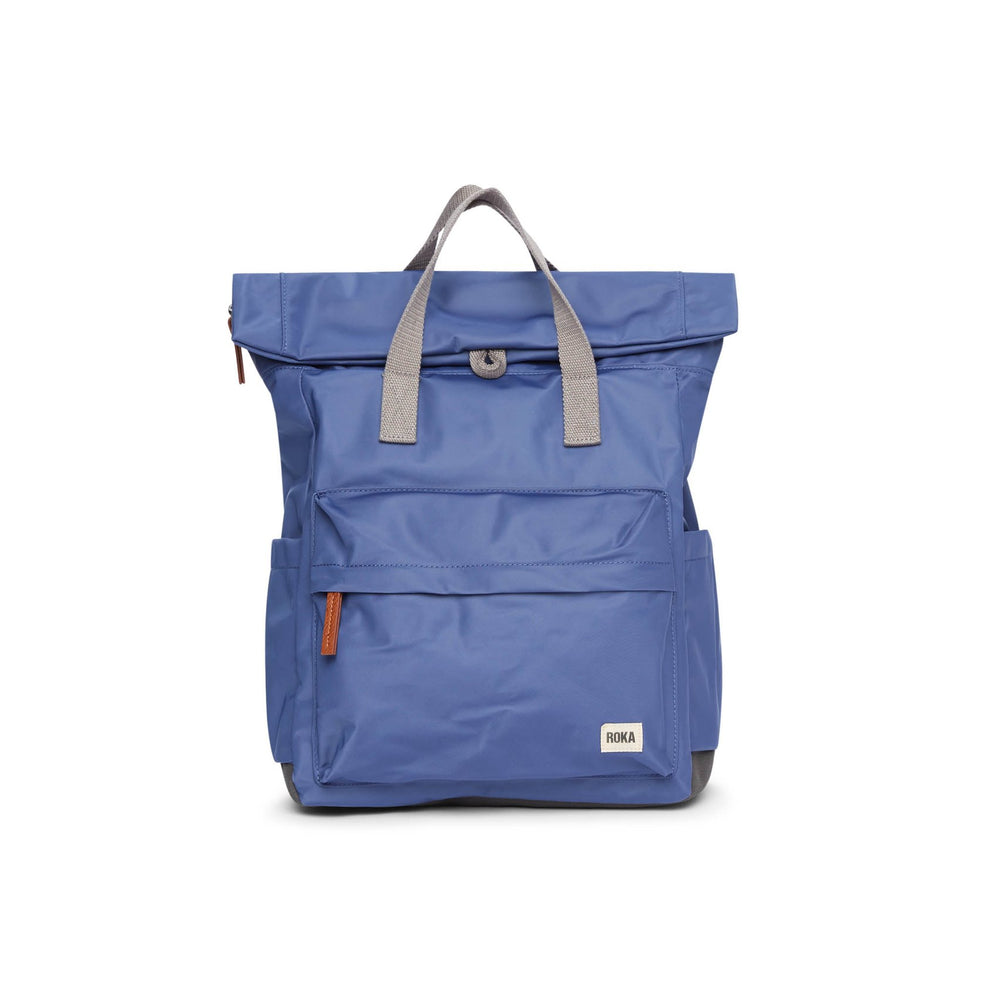 Roka London Canfield B Sustainable Nylon Rucksack, Burnt Blue