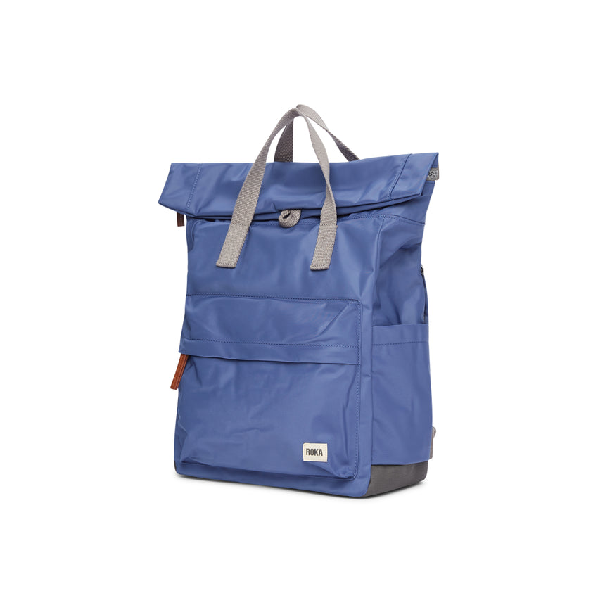 Roka London Canfield B Sustainable Nylon Rucksack, Burnt Blue