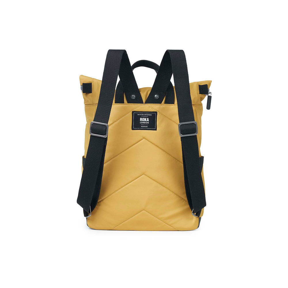 Roka London Black Label, Canfield B Medium Rucksack, Corn (Sustainable Nylon)