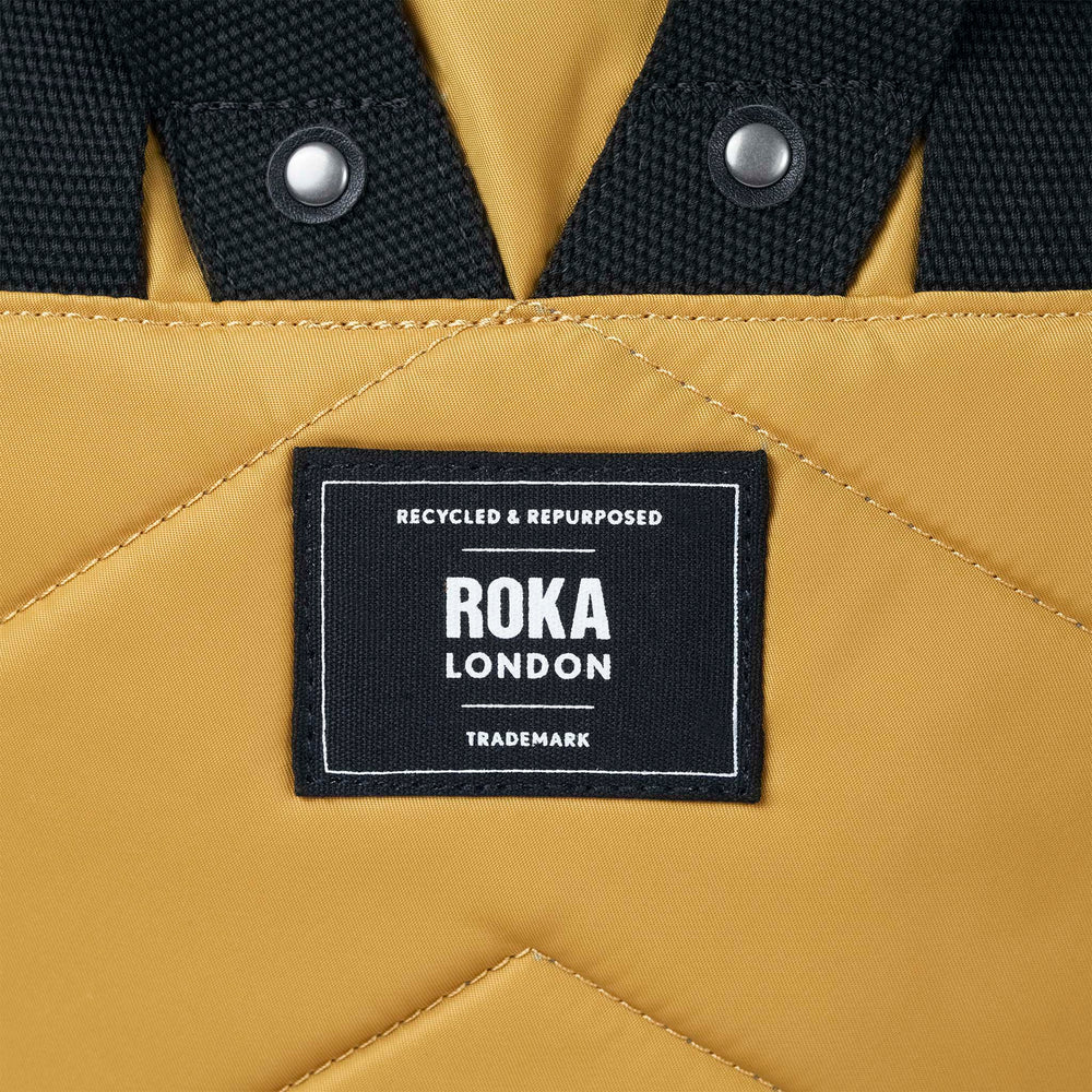 Roka London Black Label, Canfield B Medium Rucksack, Corn (Sustainable Nylon)