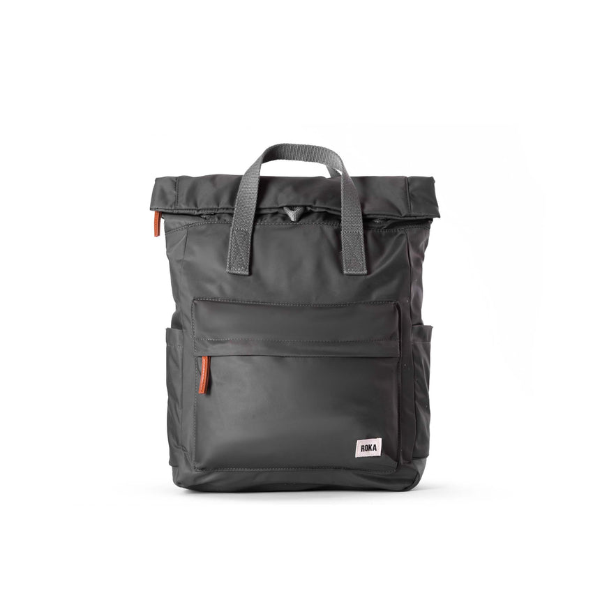 Roka London Canfield B Sustainable Nylon Rucksack, Graphite