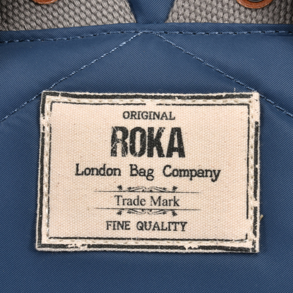 Roka London Canfield B Medium Sustainable Nylon Rucksack, Pacific