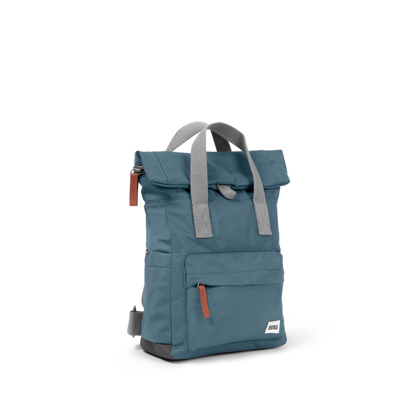 Roka London Canfield B Small  Sustainable Nylon Rucksack, Airforce