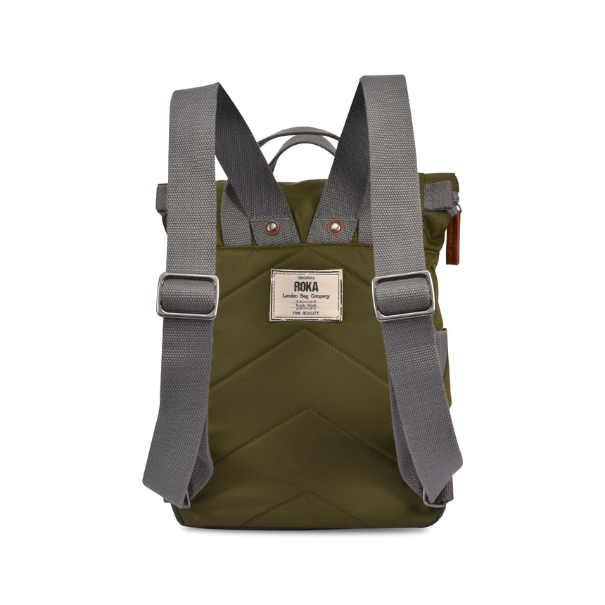 Roka London Canfield B Sustainable Nylon Rucksack, Military