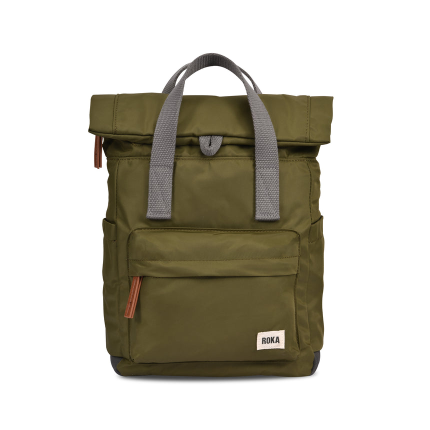 Roka London Canfield B Sustainable Nylon Rucksack, Military