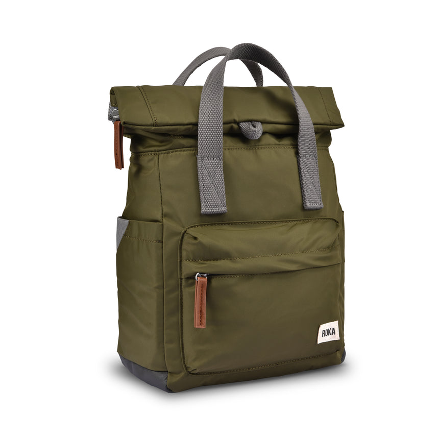 Roka London Canfield B Sustainable Nylon Rucksack, Military