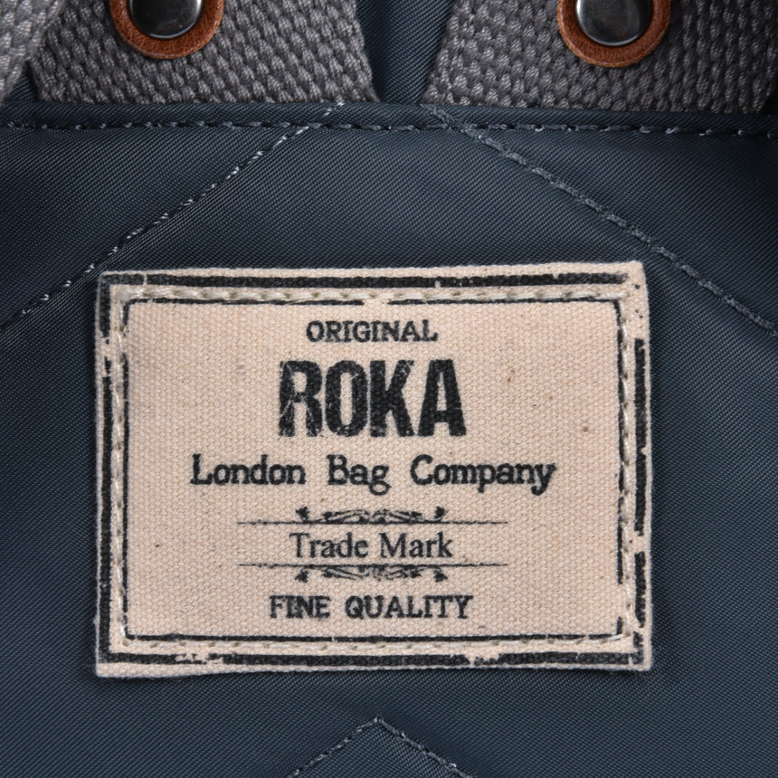 Roka London Canfield B Sustainable Nylon Rucksack, Smoke