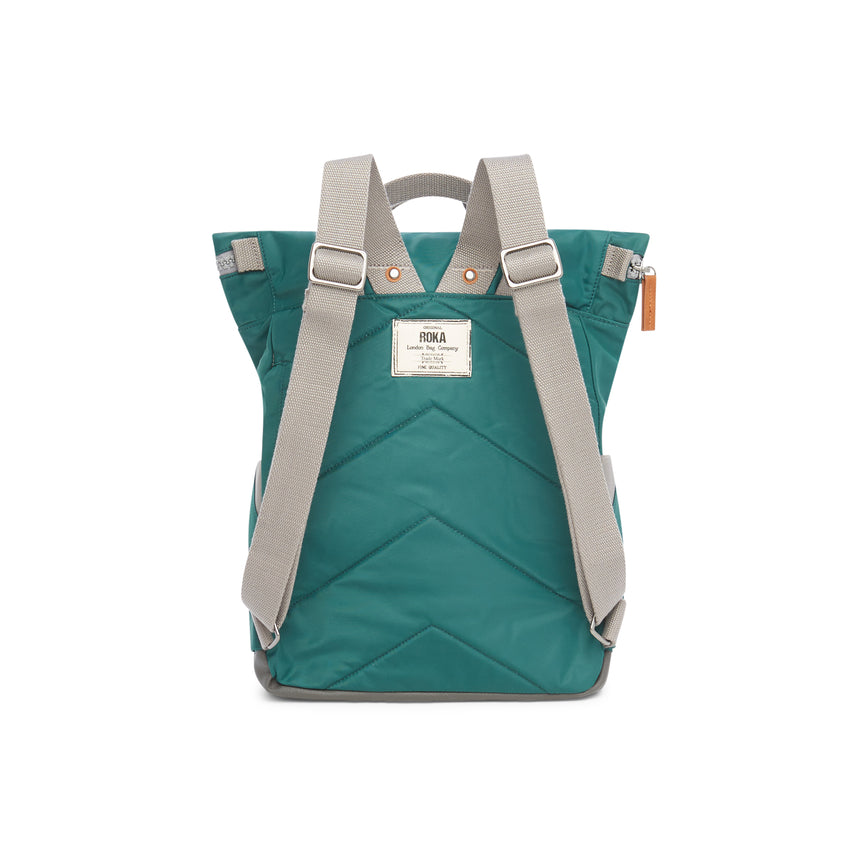 Roka London Canfield B Sustainable Nylon Rucksack, Teal