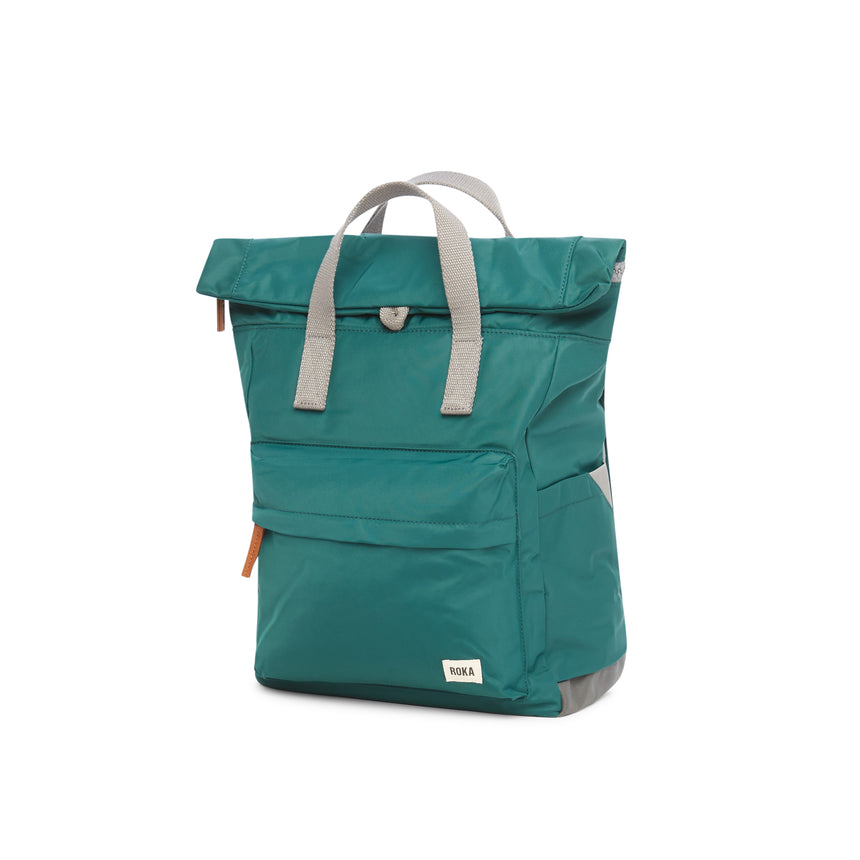 Roka London Canfield B Sustainable Nylon Rucksack, Teal