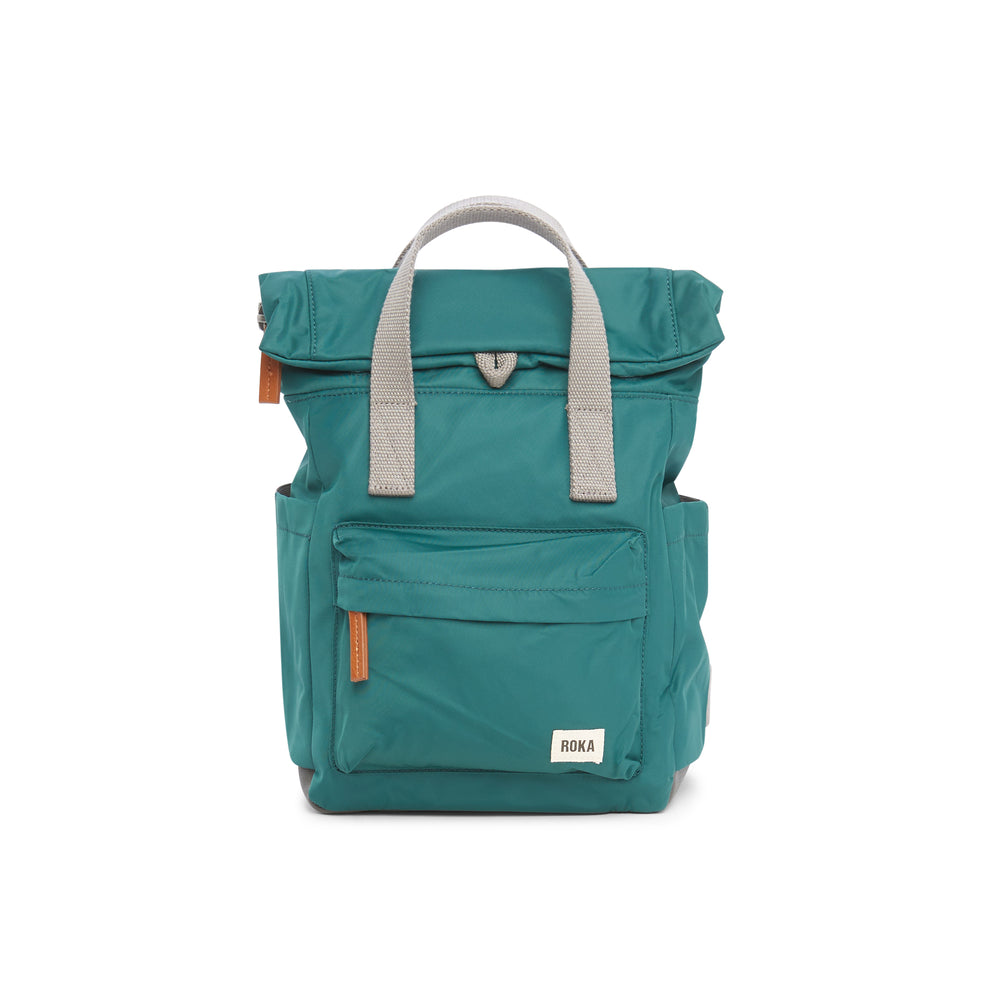 Roka London Canfield B Sustainable Nylon Rucksack, Teal
