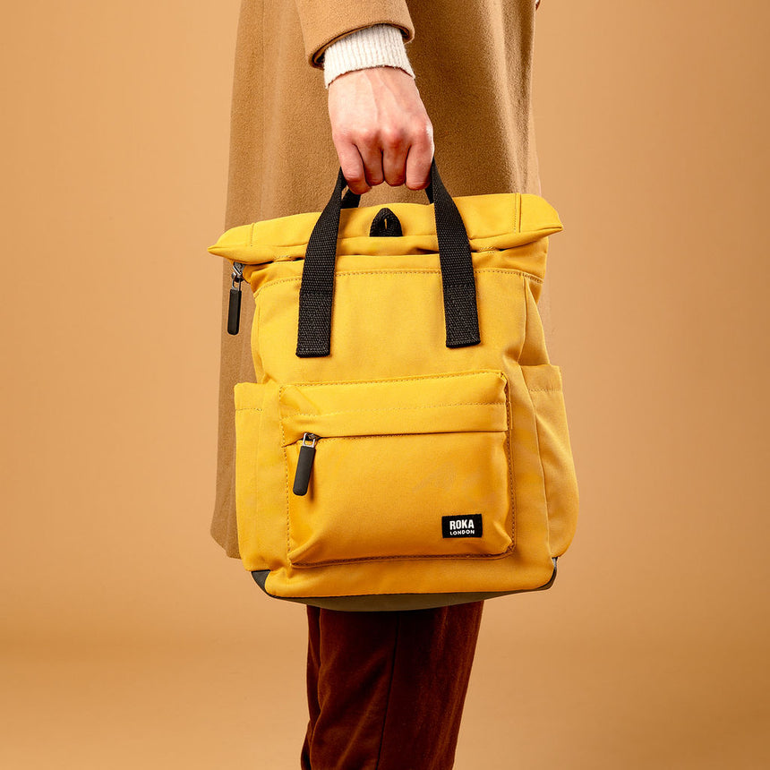 Roka London Black Label, Canfield B Rucksack, Flax (Sustainable Canvas)
