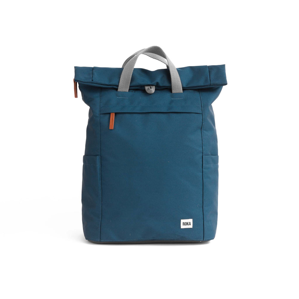 Roka London Finchley Sustainable Canvas Rucksack, Marine