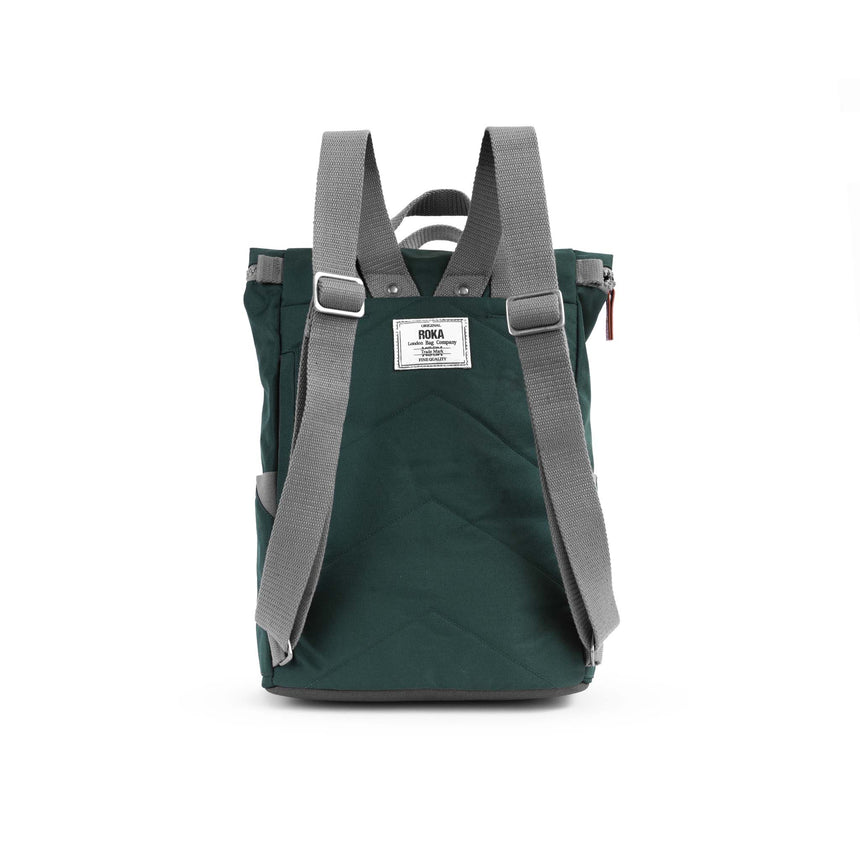 Roka London Finchley Rucksack, Forest (Sustainable Canvas)