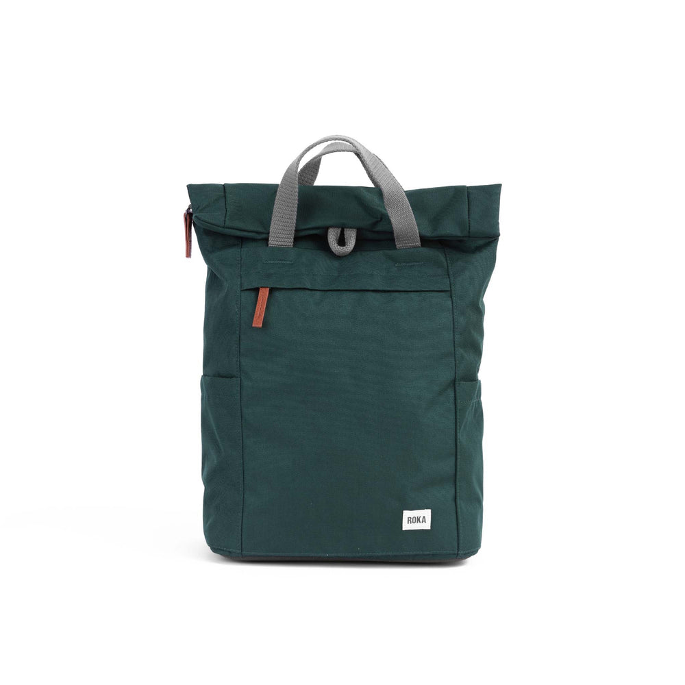 Roka London Finchley Rucksack, Forest (Sustainable Canvas)