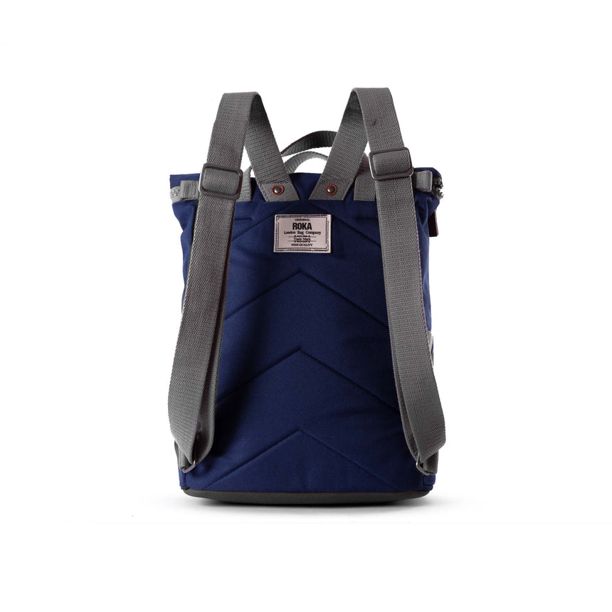 Roka London Finchley Sustainable Canvas Rucksack, Mineral