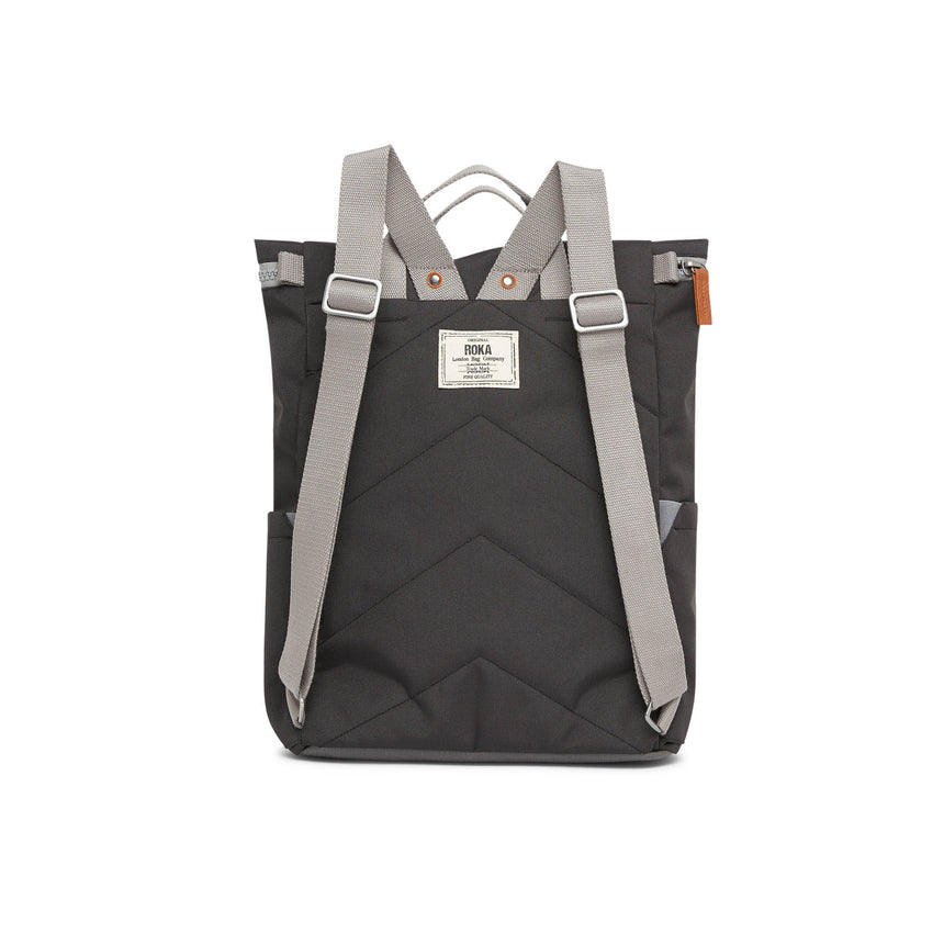 Roka London Finchley Sustainable Canvas Rucksack, Ash