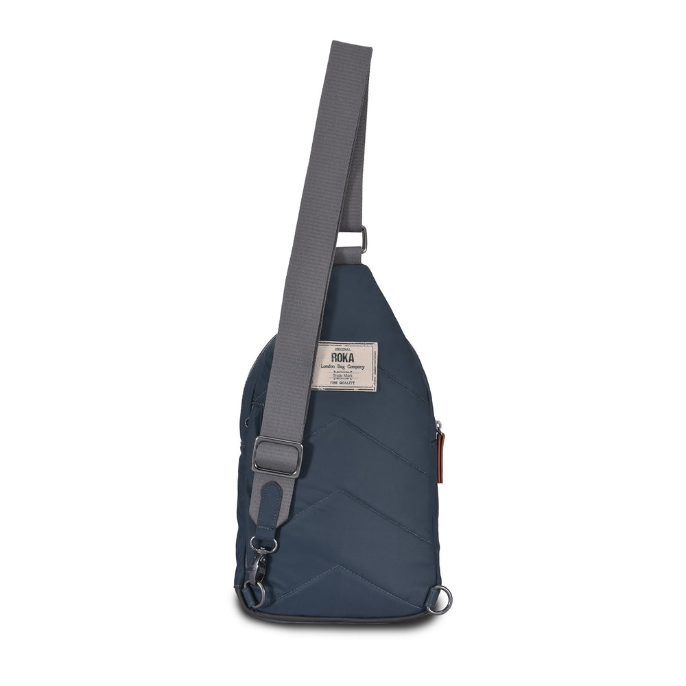 Roka London Willesden B Large Crossbody Bag, Smoke (Recycled Nylon)
