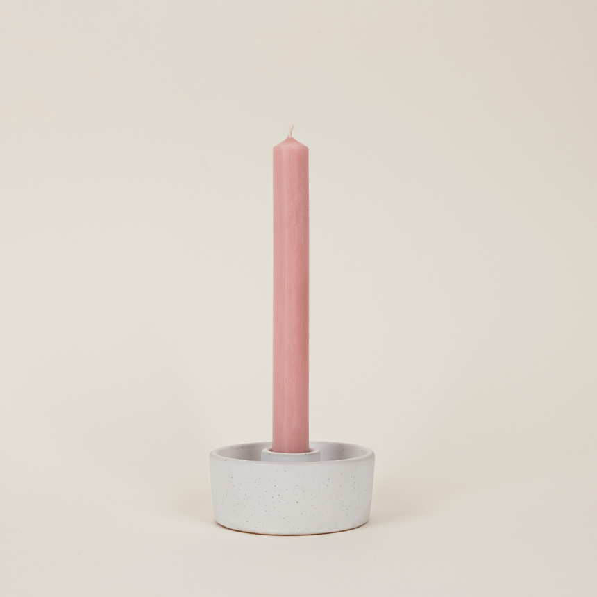 St Eval Unscented Dinner Candle, Rose Quartz (Pack Of 6)