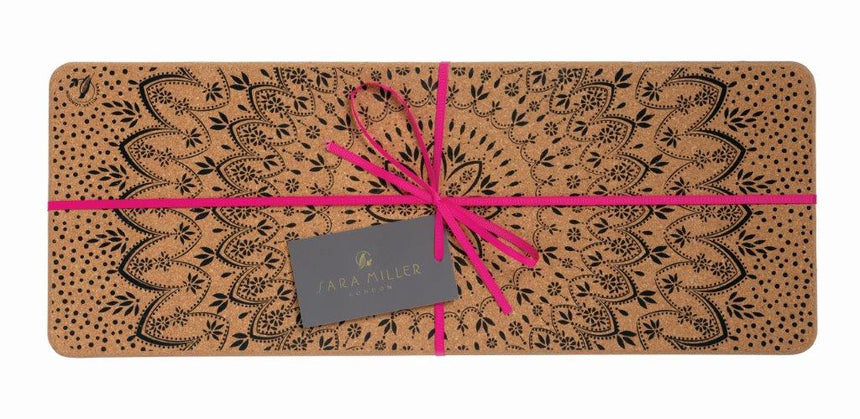 Sara Miller Artisan Noir Long  Rectangular Cork Trivet