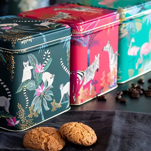 Sara Miller Tahiti  Square Storage Tins ( Set Of 3 )