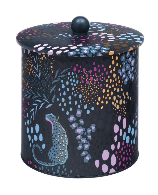 Sara Miller Biscuit Barrel, Midnight Leopard