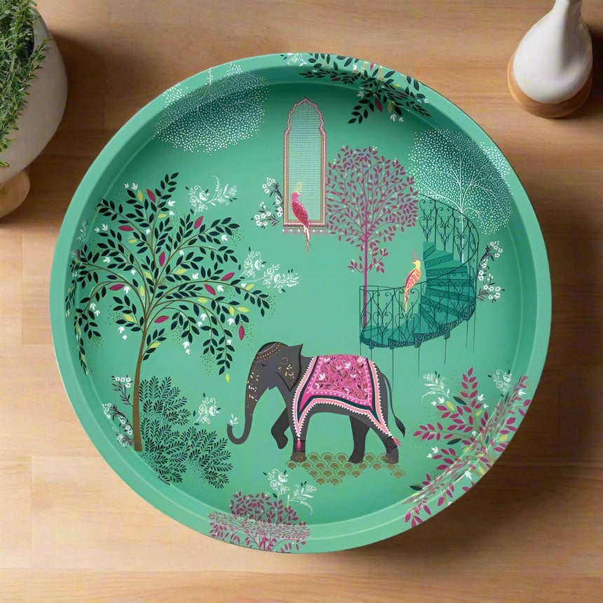 Sara Miller Round Mini Serving Tray, India