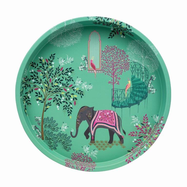 Sara Miller Round Mini Serving Tray, India