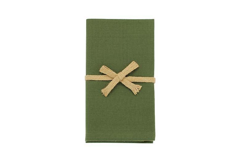 Walton & Co Cotton Napkins, Olive (Set Of 4)