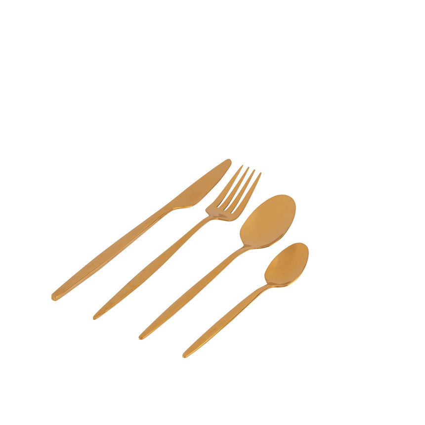 Style Sisters Gold Cutlery Set (16 Pieces)