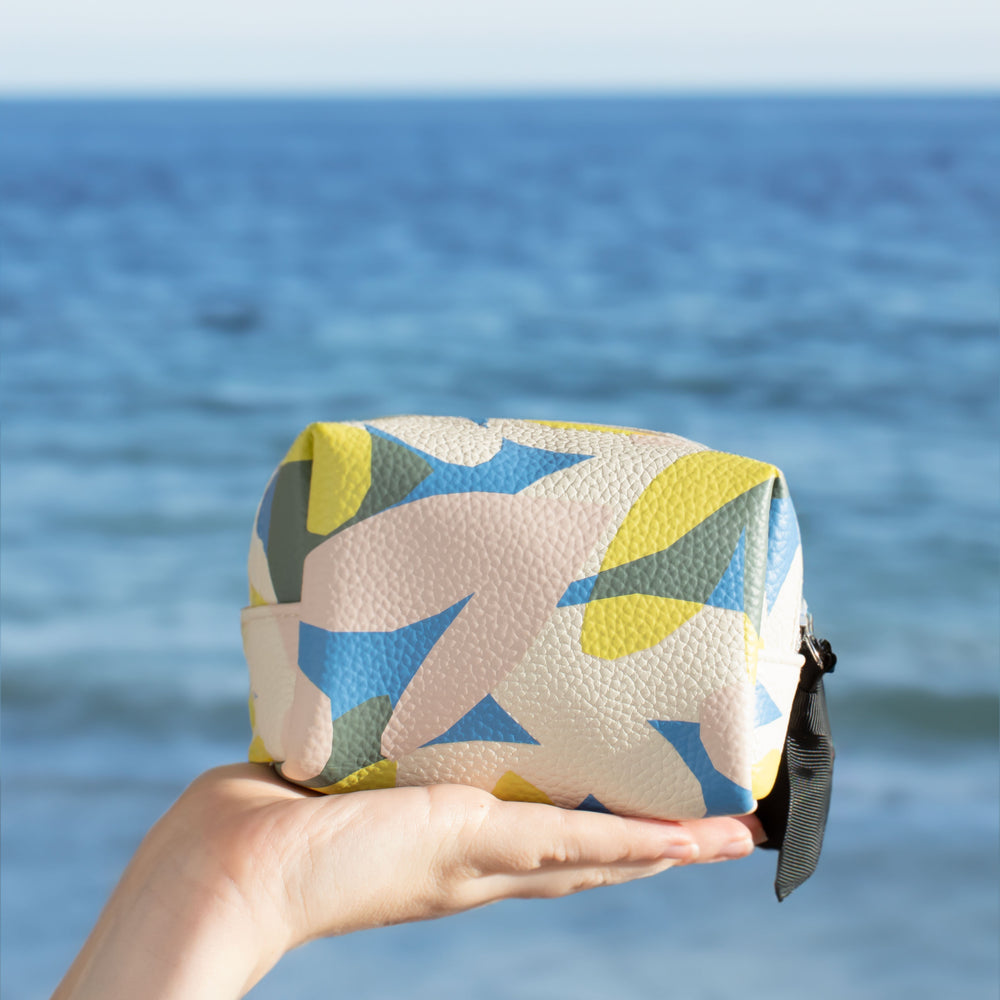 Caroline Gardner Mini Cube Cosmetic Bag, Confetti Hearts