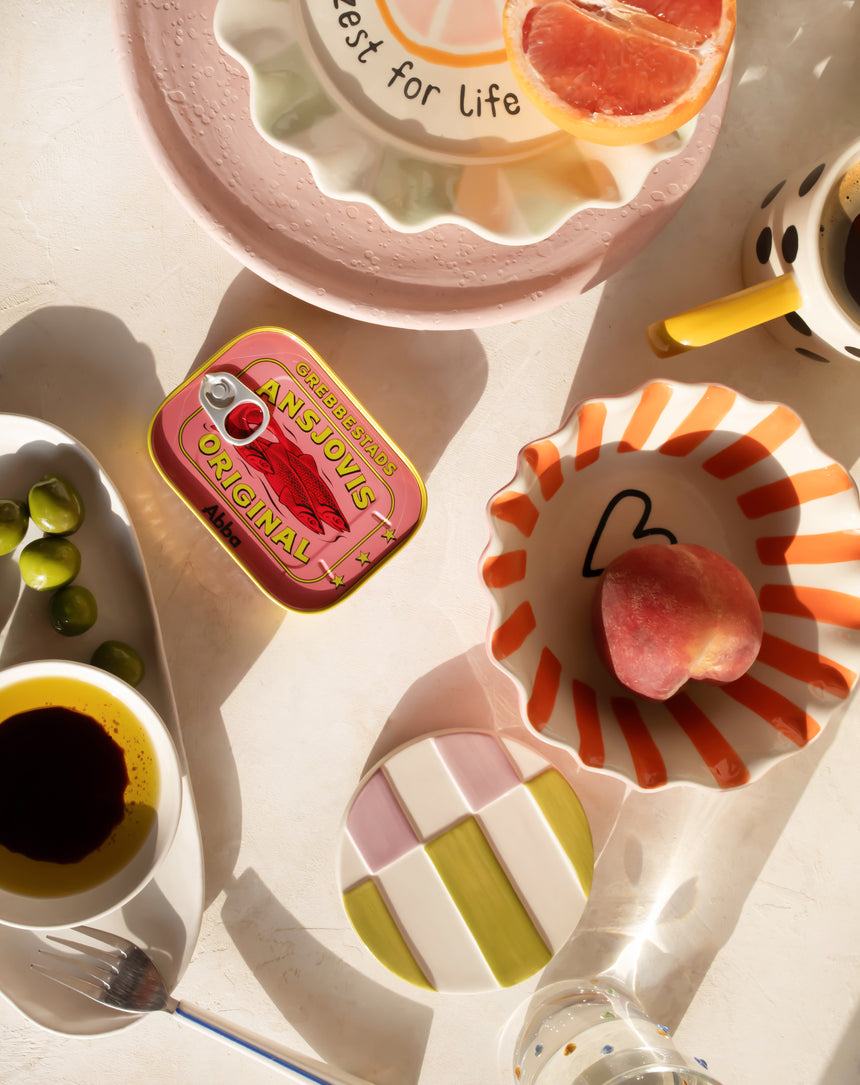 Caroline Gardner Scalloped Cereal Bowl, Pink