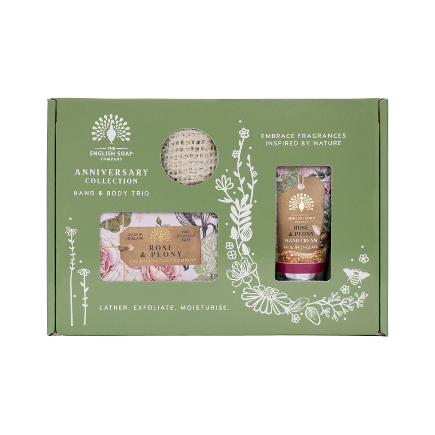 The English Soap Company Anniversary, Rose & Peony Gift Set